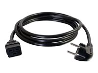C2G 16 AWG 250 Volt 16 Amp Power Cord - Strömkabel - IEC 60320 C19 till CEE 7/7 (hane) - AC 250 V - 2 m - formpressad - svart - Europa 80627