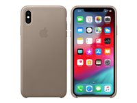 Apple - Baksidesskydd för mobiltelefon - läder - mullvad - för iPhone Xs Max MRWR2ZM/A