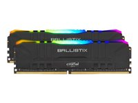 Ballistix RGB - DDR4 - sats - 16 GB: 2 x 8 GB - DIMM 288-pin - 3000 MHz / PC4-24000 - CL15 - 1.35 V - ej buffrad - icke ECC - svart BL2K8G30C15U4BL