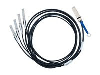 Mellanox Hybrid Passive Copper - Infiniband-kabel - QSFP+ (hane) till SFP+ (hane) - 1 m - SFF-8431/SFF-8436 - passiv MC2609130-001