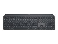 Logitech MX Keys - Tangentbord - bakgrundsbelyst - Bluetooth, 2.4 GHz - hela norden - grafit 920-009411