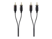 Belkin - Ljudkabel - RCA x 2 (hane) till RCA x 2 (hane) - 1 m - dubbelt skärmad F3Y098BF1M