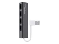 Belkin Ultra-Slim Travel - Hubb - 4 x USB 2.0 - skrivbordsmodell F4U042BT