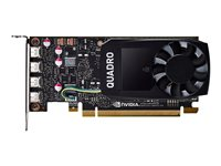 NVIDIA Quadro P1000 - Grafikkort - Quadro P1000 - 4 GB GDDR5 - PCIe 3.0 x16 låg profil - 4 x Mini DisplayPort - detaljhandel VCQP1000DVI-PB