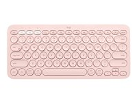 Logitech K380 Multi-Device Bluetooth Keyboard - Tangentbord - trådlös - Bluetooth 3.0 - QWERTY - USA internationellt - rosa 920-009867