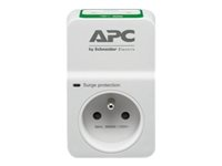 APC Essential Surgearrest PM1WU2 - Överspänningsskydd - AC 230 V - utgångskontakter: 1 - Frankrike - vit PM1WU2-FR