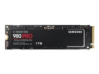 Samsung 980 PRO MZ-V8P1T0BW - Solid state drive - krypterat - 1 TB - inbyggd - M.2 2280 - PCI Express 4.0 x4 (NVMe) - buffert: 1 GB - 256 bitars AES - TCG Opal Encryption MZ-V8P1T0BW