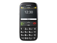 emporia EUPHORIA 3G - Mobiltelefon - 3G - microSD slot - GSM - 320 x 240 pixlar - TFT - 2 MP - svart 132-9105
