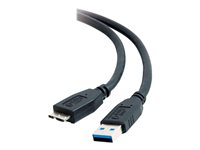 C2G - USB-kabel - USB typ A (hane) till Micro-USB Type B (hane) - USB 3.0 - 2 m - svart 81684