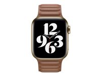Apple 40mm Leather Link - Klockrem för smart klocka - storlek S/M - sadelbrun - för Watch (38 mm, 40 mm) MY962ZM/A