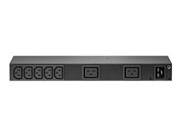 APC Basic Rack PDU AP6120A - Kraftdistributionsenhet (kan monteras i rack) - AC 100-240 V - ingång: IEC 60320 C20 - utgångskontakter: 9 (IEC 60320 C13, IEC 60320 C19) - för P/N: SCL400RMJ1U, SCL500RMI1UC, SCL500RMI1UNC, SMTL1000RMI2UC, SMTL750RMI2UC AP6120A