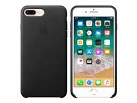 Apple - Baksidesskydd för mobiltelefon - läder - svart - för iPhone 7 Plus, 8 Plus MQHM2ZM/A