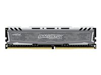 Ballistix Sport LT - DDR4 - module - 8 GB - DIMM 288-pin - 2400 MHz / PC4-19200 - CL16 - 1.2 V - ej buffrad - icke ECC - grå BLS8G4D240FSBK