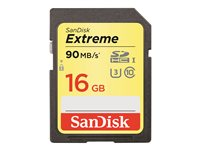 SanDisk Extreme - Flash-minneskort - 16 GB - UHS Class 3 / Class10 - SDHC UHS-I (paket om 2) SDSDXNE-016G-GNCI2
