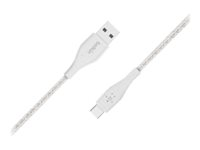 Belkin DuraTek Plus - USB-kabel - USB-C (hane) till USB (hane) - 1.22 m - vit F2CU069BT04-WHT