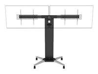 Vision VFM-F51T - Vagn - för 2 LCD/plasmapaneler - motoriserad - aluminium, stål - mattsvart - skärmstorlek: 55"-86" VFM-F51T/D
