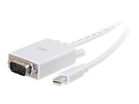 C2G 10ft Mini DisplayPort Male to VGA Male Active Adapter Cable - White - Videokonverterare - Mini DisplayPort - VGA - vit 84681
