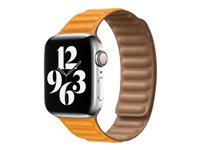 Apple 40mm Leather Link - Klockrem för smart klocka - storlek S/M - vallmo från Kalifornien - demo - för Watch (38 mm, 40 mm) 3H073ZM/A