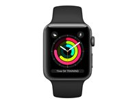 Apple Watch Series 3 (GPS) - 42 mm - rymdgrå aluminium - smart klocka - 8 GB - Wi-Fi, Bluetooth - 32.3 g - demo - provexemplar 3D215Z/A