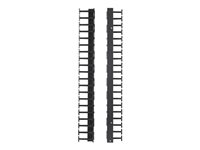APC - Rackpanel för kabelhantering - svart - 42U (paket om 2) - för P/N: AR9300SP, AR9300SP-R, SMX3000HVTUS, SMX3000LVUS, SRT1000RMXLI, SRT1000RMXLI-NC AR7721