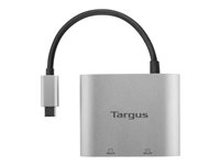 Targus Dual Video Adapter - Videogränssnittsomvandlare - USB-C (hane) till HDMI (hona) - silver - stöd för 4K ACA947EU