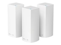 Linksys VELOP Whole Home Mesh Wi-Fi System WHW0303 - Wifi-system (3 routers) - upp till 6000 kvadratfot - mesh - GigE - Bluetooth 4.0, 802.11b/g/n/ac - trippelband WHW0303-EU