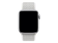 Apple 40mm Nike Sport Loop - Klockrem för smart klocka - Regular - glaciärvit - för Watch (38 mm, 40 mm) MV7F2ZM/A