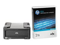 HPE RDX Removable Disk Backup System - Diskenhet - RDX - SuperSpeed USB 3.0 - extern - med 2 TB-kassett E7X53B