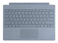 Microsoft Surface Pro Signature Type Cover - Tangentbord - med pekdyna - bakgrundsbelyst - nordisk - isblå - kommersiell - för Surface Pro 7 FFQ-00129