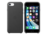 Apple - Baksidesskydd för mobiltelefon - läder - svart - för iPhone 7, 8, SE (andra generationen) MXYM2ZM/A