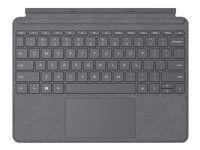 Microsoft Surface Go Type Cover - Tangentbord - med pekdyna, accelerometer - bakgrundsbelyst - nordisk - lätt kol - kommersiell - för Surface Go, Go 2 KCT-00109