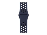 Apple 38mm Nike Sport Band - Klockrem för smart klocka - storlek S/M och M/L - obsidiansvart - för Watch (38 mm, 40 mm) MQ2P2ZM/A