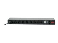 APC Switched Rack PDU AP7920B - Grenuttag - AC 200/208/230 V - 2300 VA - Ethernet - ingång: IEC 60320 C14 - utgångskontakter: 8 (IEC 60320 C13) - 1U - 19" - svart - för P/N: AR106VI, SCL400RMJ1U, SCL500RMI1UC, SCL500RMI1UNC, SMTL1000RMI2UC, SMTL750RMI2UC AP7920B