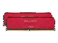 Ballistix - DDR4 - sats - 64 GB: 2 x 32 GB - DIMM 288-pin - 3200 MHz / PC4-25600 - CL16 - 1.35 V - ej buffrad - icke ECC - röd BL2K32G32C16U4R