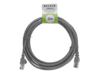 Belkin - Patch-kabel - RJ-45 (hane) till RJ-45 (hane) - 3 m - UTP - CAT 5e - hakfri, tvinnad - grå A3L791R03M-S