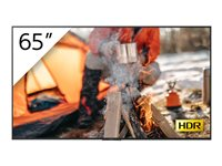 Sony FWD-65X70H/T - 65" Diagonal klass (64.5" visbar) - BRAVIA Professional Displays XH7 Series LED-skärm - med TV-mottagare - digital skyltning - 4K UHD (2160p) 3840 x 2160 - HDR - direktupplyst LED - svart FWD-65X70H/UKT