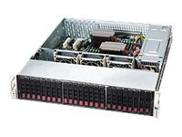Supermicro SC216 BA-R920LPB - Kan monteras i rack - 2U - förbättrad utökad ATX - SATA/SAS - hot-swap 920 Watt - svart CSE-216BA-R920LPB