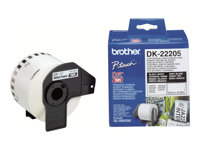 Brother DK-22205 - Svart på vitt - Rulle (6,2 cm x 30,5 m) termiskt papper - för Brother QL-1050, 1060, 500, 550, 560, 570, 580, 600, 650, 700, 710, 720, 820 DK22205