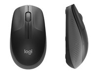Logitech M190 - Mus - optisk - 3 knappar - trådlös - trådlös USB-mottagare - träkol 910-005905