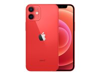 Apple iPhone 12 mini - (PRODUCT) RED - smartphone - dual-SIM - 5G NR - 128 GB - CDMA / GSM - 5.4" - 2340 x 1080 pixlar (476 ppi) - Super Retina XDR Display (12 MP främre kamera) - 2 bakre kameror - röd MGE53QN/A