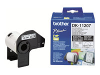 Brother DK-11207 - Svart på vitt - 100) CD/DVD-etiketter - för Brother QL-1050, 1060, 500, 550, 560, 570, 580, 600, 650, 700, 710, 720, 820 DK11207