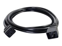 C2G 16 AWG 250 Volt 16 Amp Power Extension Cord - Förlängningskabel för ström - IEC 60320 C20 till IEC 60320 C19 - AC 250 V - 1 m - formpressad - svart 80622