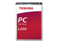 Toshiba L200 - Hårddisk - 1 TB - inbyggd - 2.5" - SATA 6Gb/s - 5400 rpm - buffert: 128 MB HDWL110EZSTA
