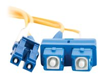 C2G LC-SC 9/125 OS1 Duplex Singlemode PVC Fiber Optic Cable (LSZH) - Patch-kabel - SC enkelläge (hane) till LC enkelläge (hane) - 10 m - fiberoptisk - duplex - 9 / 125 mikrometer - OS1 - halogenfri - gul 85591