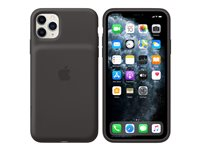 Apple Smart - Batteripack baksidesskydd för mobiltelefon - silikon, elastomer - svart - för iPhone 11 Pro Max MWVP2ZY/A