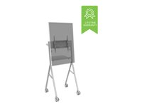 Vision VFM-F10 - Vagn - för platt panel - stål - offwhite - skärmstorlek: 50"-55" VFM-F10/WH