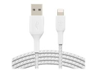 Belkin BOOST CHARGE - Lightning-kabel - Lightning (hane) till USB (hane) - 3 m - vit - för Apple iPad/iPhone/iPod (Lightning) CAA002BT3MWH