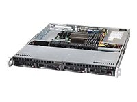Supermicro SC813M T-350CB - Kan monteras i rack - 1U - ATX - SATA/SAS - hot-swap 350 Watt - svart CSE-813MT-350CB