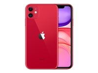 Apple iPhone 11 - (PRODUCT) RED - smartphone - dual-SIM - 4G Gigabit Class LTE - 256 GB - GSM - 6.1" - 1792 x 828 pixlar (326 ppi) - Liquid Retina HD display (12 MP främre kamera) - 2 bakre kameror - röd MHDR3QN/A