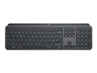 Logitech MX Keys - Tangentbord - bakgrundsbelyst - Bluetooth, 2.4 GHz - QWERTZ - schweizisk - grafit 920-009407